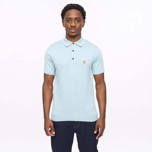 V56GK04 Mens Jackson Short Sleeve Plain Knit Polo Gabicci Vintage - MINT