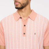 G54M09 Mens Short Sleeve Knitted Polo Gabicci Classic - PEACH