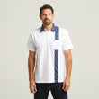 G52X17 Mens Short Sleeve Plated Jersey Polo Shirt Gabicci Classic - WHITE