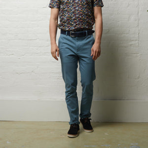 V54GT14 Mens Curtis Stretch Twill Trousers Gabicci Vintage - AQUA