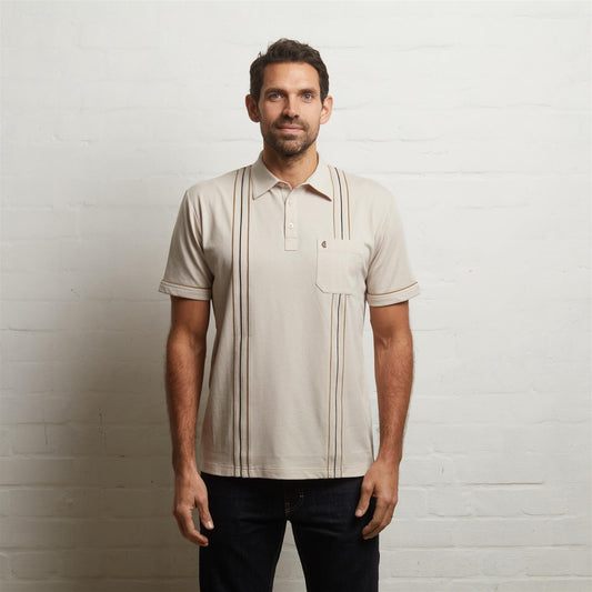 G55X01 Short Sleeve Jersey Shirt Gabicci Classic LINEN