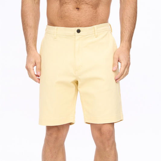 G56V01 Mens Stretch Twill Shorts Gabicci Classic - LEMON