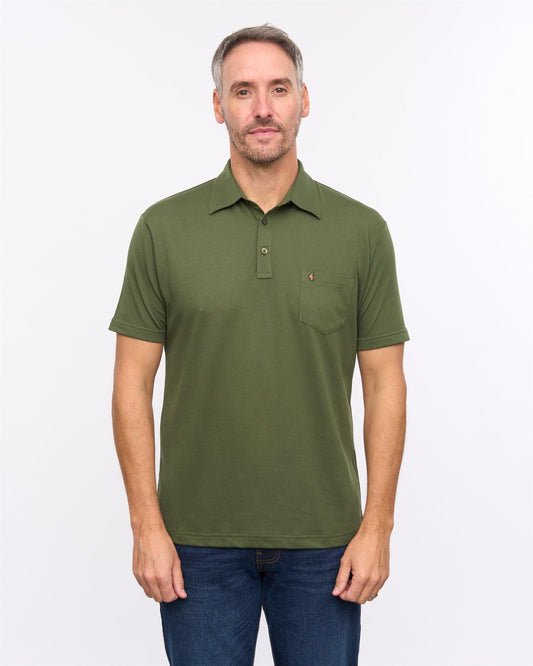 G57Z05 Mens Short Sleeve Jersey Polo Gabicci Heritage - KHAKI