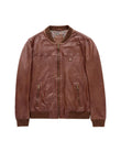 AGABJ01 Leather Bomber Jacket DESERT