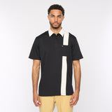 G52X17 Mens Short Sleeve Plated Jersey Polo Shirt Gabicci Classic - BLACK