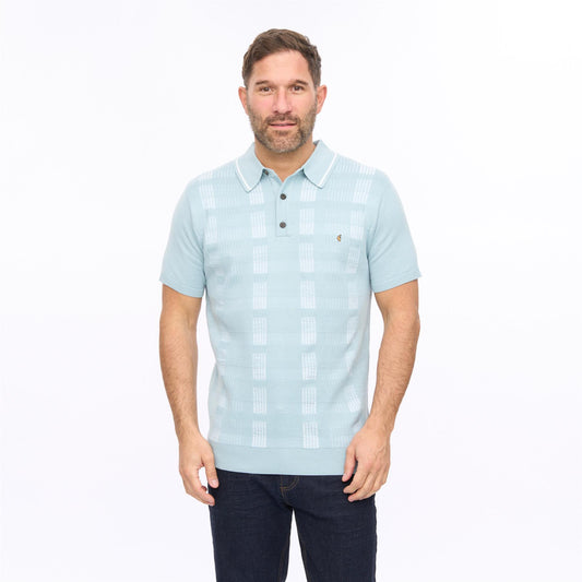 G56M09 Mens Short Sleeve Knit Polo Gabicci Classic - MINT
