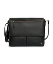 AGABB04 Leather Blake Messenger Bag BLACK