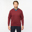 G55K01 Plain Vee Neck Sweater Gabicci Classic MULBERRY
