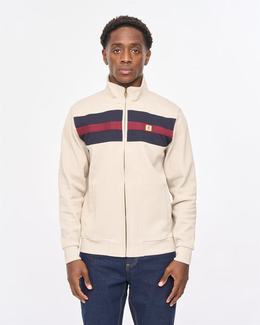 V57GD01 Mens Escher Sweat Track Top Gabicci Vintage - CEMENT