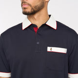 G51X05 Mens Short Sleeve Jersey Polo Shirt Gabicci Classic - NAVY