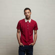 V53GX07 Mens Patrick Archive Collection Jersey Polo Shirt Gabicci Vintage - CHERRY