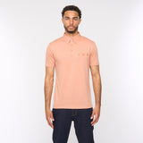 V54GX18 Mens Ladro Jersey Polo Shirt Gabicci Vintage - PEACH