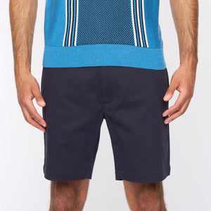 V54GV01 Mens Cooper Stretch Twill Shorts Gabicci Vintage - NAVY