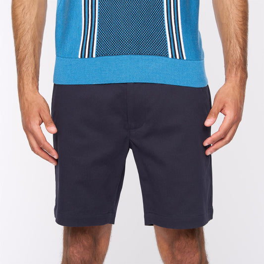 V54GV01 Mens Cooper Stretch Twill Shorts Gabicci Vintage - NAVY