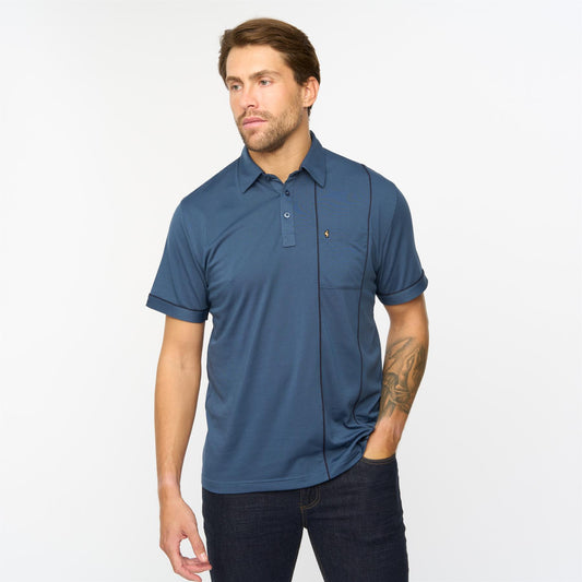 G55X02 Short Sleeve Jersey Shirt Gabicci Classic INDIGO