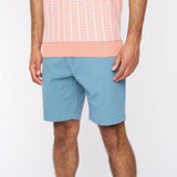 G54V01 Mens Washed Stretch Twill Shorts Gabicci Classic - AQUA