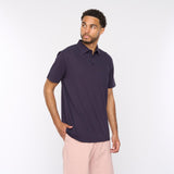 G51Z17 Mens Short Sleeve Oxford Jersey Polo Shirt Gabicci Classic - GRAPE