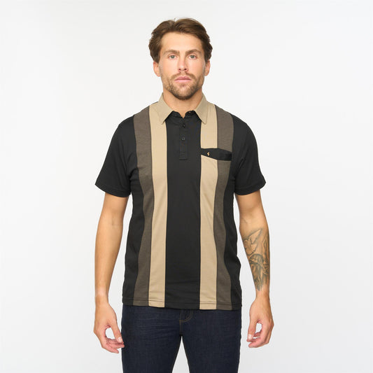 G55X12 Short Sleeve Jersey Shirt Gabicci Classic BLACK