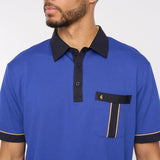 G52X10 Mens Short Sleeve Plated Jersey Polo Shirt Gabicci Classic - THAMES