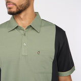 G51X02 Mens Short Sleeve Jersey Polo Shirt Gabicci Classic - BLACK