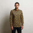 G55W07 Long Sleeve Printed Woven Shirt Gabicci Classic BLACK