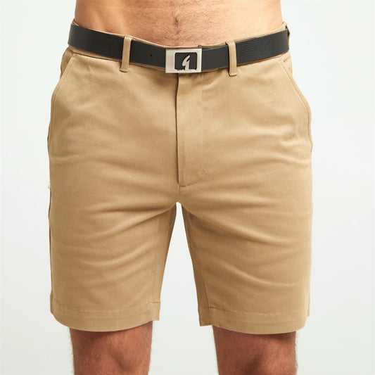 G52V01 Mens Stretch Twill Shorts Gabicci Classic - OATMEAL