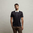 V53GX07 Mens Patrick Archive Collection Jersey Polo Shirt Gabicci Vintage - NAVY
