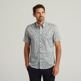 G54W07 Mens Short Sleeve Printed  Shirt Gabicci Classic - AZURE