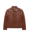 AGABJ02 Leather Harrington Jacket DESERT