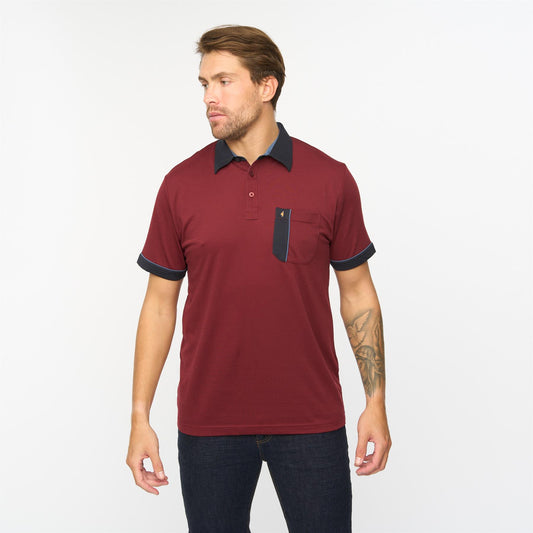 G55X10 Short Sleeve Jersey Shirt Gabicci Classic MULBERRY