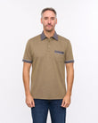 G57X01 Mens Short Sleeve Oxford Jersey Polo Gabicci Heritage - CARAMEL