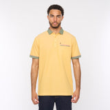 G52X09 Mens Short Sleeve Oxford Jersey Polo Shirt Gabicci Classic - SUNBEAM