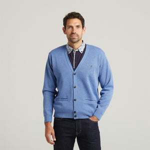 G54K03 Mens Plain Vee Kneck Slipover Gabicci Classic - SAPPHIRE