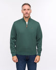 G57D01 Mens Quarter Zip Sweat Gabicci Heritage - IVY