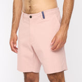 G54V01 Mens Washed Stretch Twill Shorts Gabicci Classic - PEACH