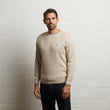 G55M08 Fancy Crew Neck Sweater Gabicci Classic LINEN