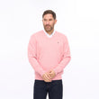 G56K01 Mens Plain Knit V-Neck Gabicci Classic - CANDY