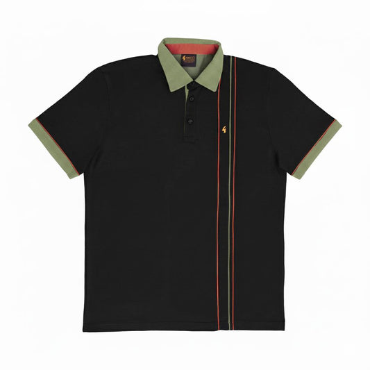 G51X08 Mens Short Sleeve Jersey Polo Shirt Gabicci Classic - BLACK