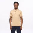 V56GK04 Mens Jackson Short Sleeve Plain Knit Polo Gabicci Vintage - SANDSTONE