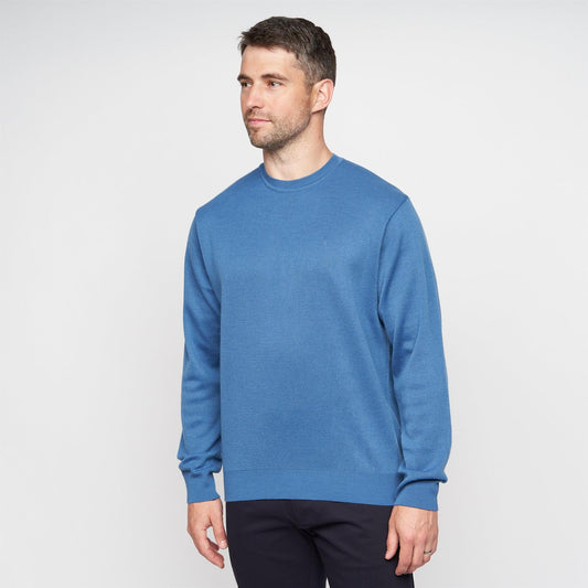 G00K04 Mens Crew Neck Sweater Gabicci Classic - DENIM