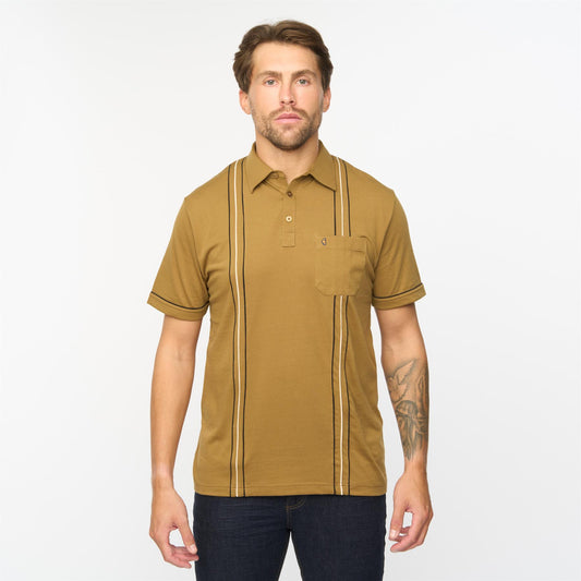 G55X01 Short Sleeve Jersey Shirt Gabicci Classic NUTMEG