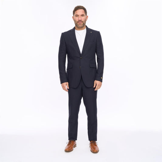 T56GA05 Mens Jacket and Trouser Linen Suit Gabicci Classic - NAVY