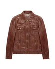 AGABJ04 Leather Dean Western Jacket DESERT