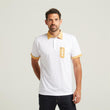 G52X07 Mens Short Sleeve Plated Jersey Polo Shirt Gabicci Classic - WHITE