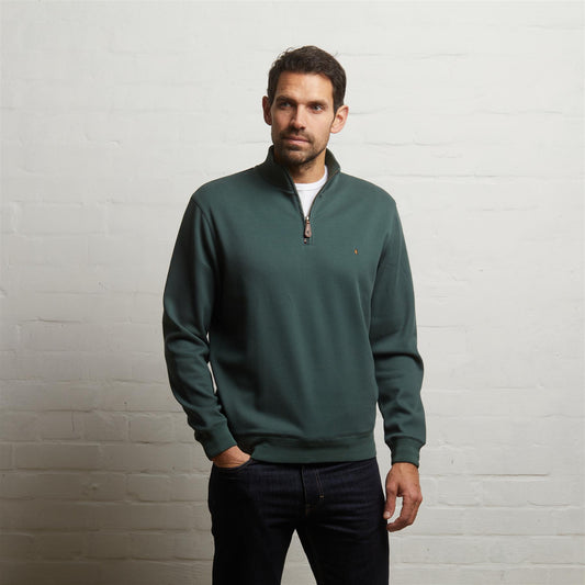 G55D01 Quarter Zip Sweat Gabicci Classic IVY