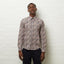 V54GW10 Mens Sanchez Long Sleeve Pattern Shirt Gabicci Vintage - NAVY