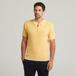 G54M08 Mens Short Sleeve Zip Neck Knitted Polo Gabicci Classic - PINEAPPLE