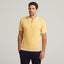 G54M08 Mens Short Sleeve Zip Neck Knitted Polo Gabicci Classic - PINEAPPLE