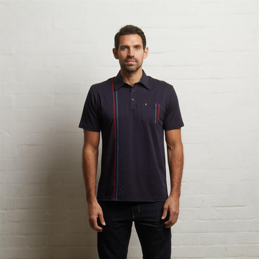 G55X05 Short Sleeve Jersey Shirt Gabicci Classic NAVY