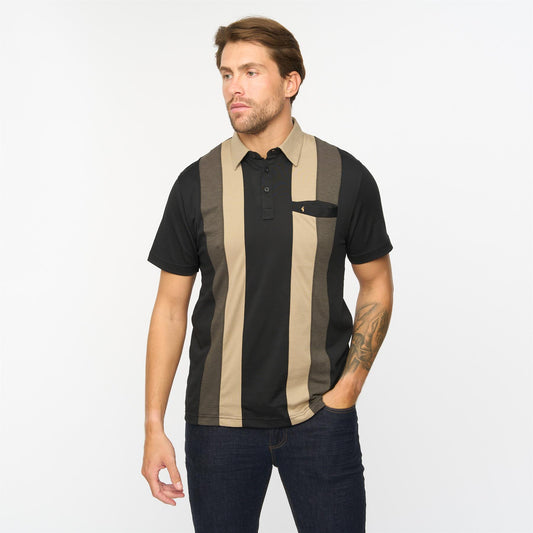 G55X12 Short Sleeve Jersey Shirt Gabicci Classic BLACK